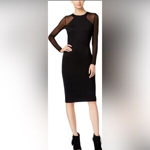 Catherine Malandrino Jacinta Black Bodycon Midi Size 2 New!